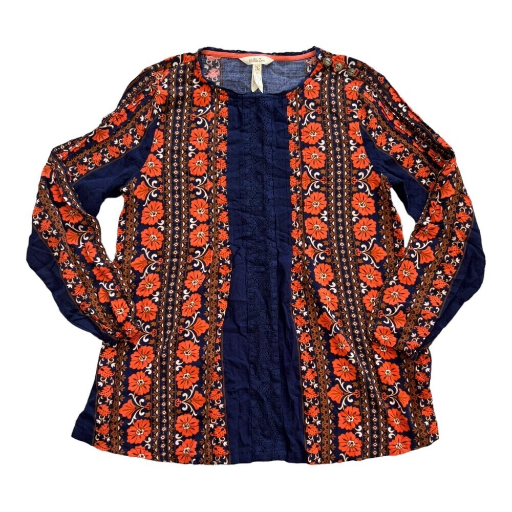 Matilda Jane Orange Floret Bohemian Rayon Tunic Top S